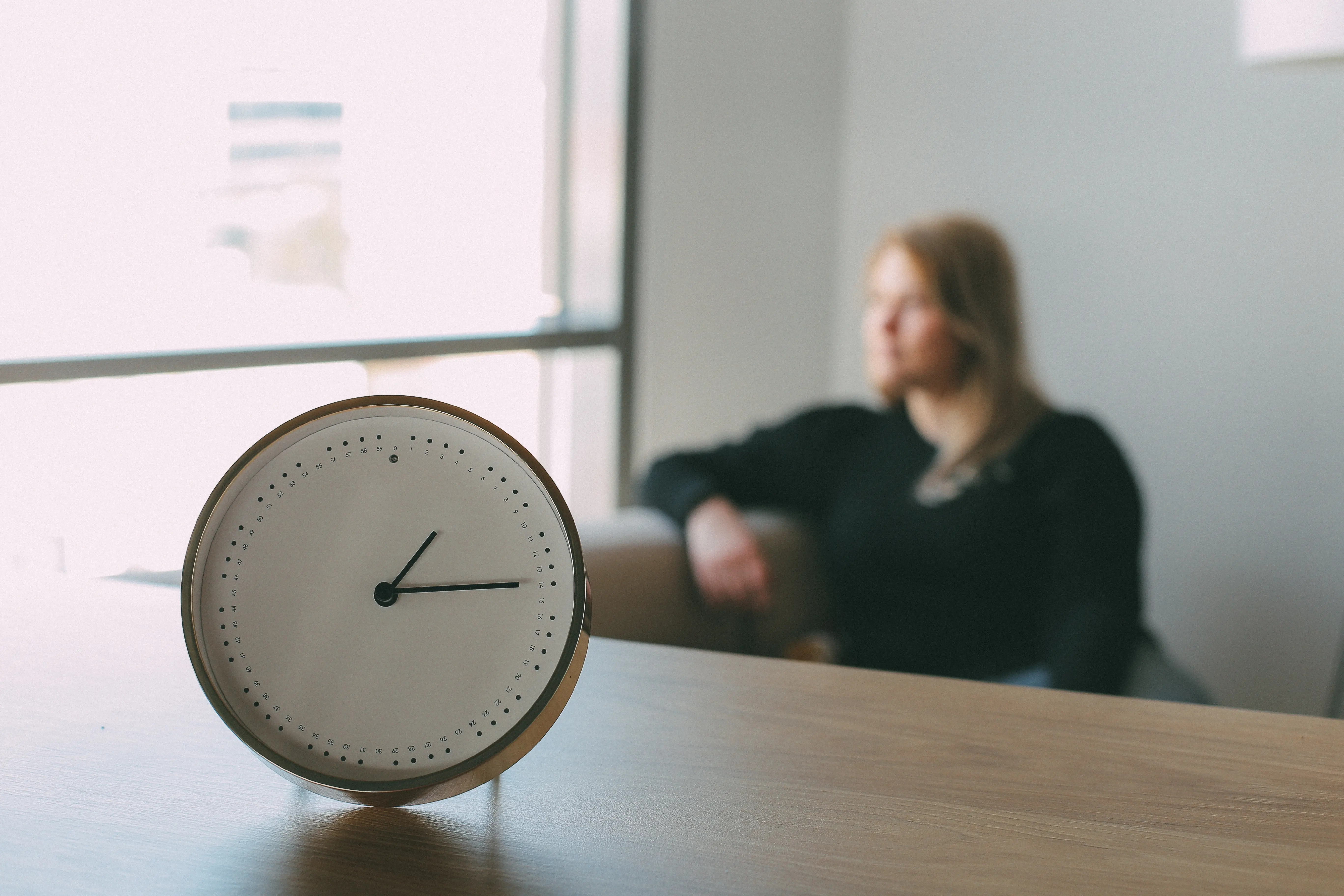 Woman taking a quiet moment to reflect and slow down