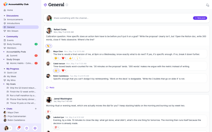 General channel with member discussions