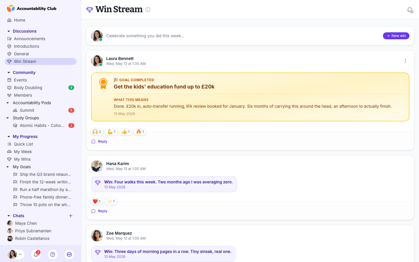 Win Stream channel feed
